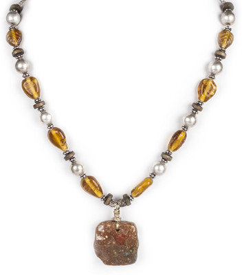 51% OFF on Sparkling Drop Stone Necklace