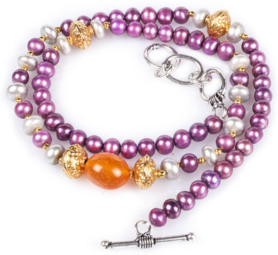 51% OFF on Sparkling Drop Pearl Stone Necklace