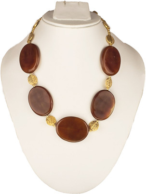 Saincher Jewellers Quartz 22K Yellow Gold Plated Alloy Necklace Saincher Jewellers Quartz 22K Yellow Gold Plated Alloy Necklace