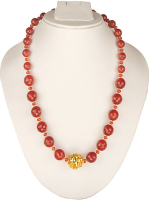 Saincher Jewellers Quartz 22K Yellow Gold Plated Alloy Necklace Saincher Jewellers Quartz 22K Yellow Gold Plated Alloy Necklace