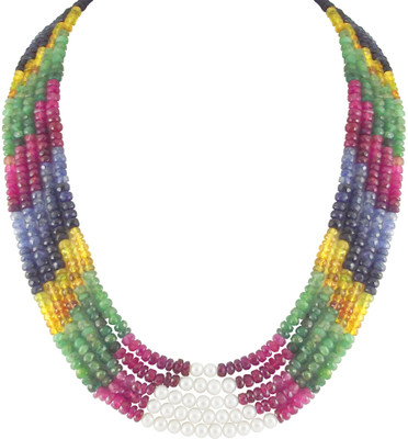 16% OFF on Jpearls Unique Gemstone Ruby Alloy Necklace