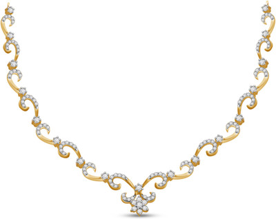 50% OFF on Ciemme 2.36 CT Fashionable Cubic Zirconia 18K Yellow Gold Plated Silver Necklace