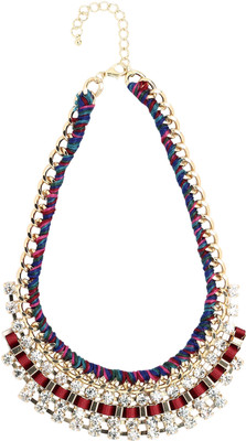 20Dresses Colourfully Twisted In Diamonds Maroon Metal Necklace 20Dresses Colourfully Twisted In Diamonds Maroon Metal Necklace