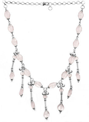 Exotic India Faceted Quartz Sterling Silver Necklace Exotic India Faceted Quartz Sterling Silver Necklace