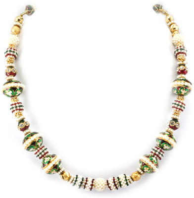 25% OFF on Aara Arts Pearl and Meena Steel Necklace