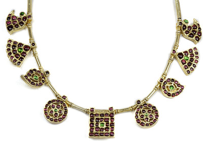 Silverwala Spinel Yellow Gold Plated Silver Necklace