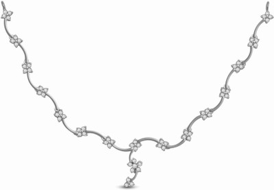 50% OFF on Ciemme 1.84 Ct Expressive Floral Cubic Zirconia Sterling Silver Necklace