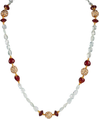 51% OFF on Sparkling Drop Aquamarine Stone Necklace
