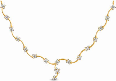 65% OFF on Ciemme 1.84 CT Expressive Floral Cubic Zirconia 18K Yellow Gold Plated Silver Necklace