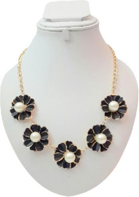 91% OFF on Fash Blush Forever New Flower & Pearl Black Alloy Necklace 91% OFF on Fash Blush Forever New Flower & Pearl Black Alloy Necklace