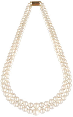 Krishna Pearls & Jewellers Pearl Rhodium Plated Mother of Pearl Necklace