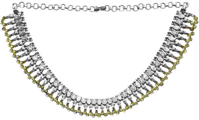Exotic India Stylish Peridot Sterling Silver Necklace