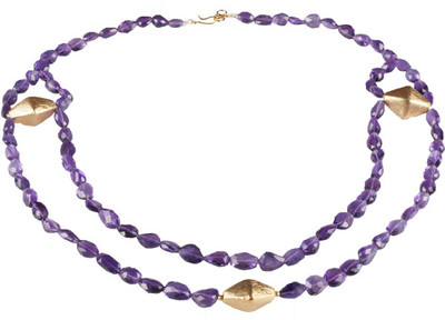 51% OFF on Sparkling Drop Amethyst Stone Necklace