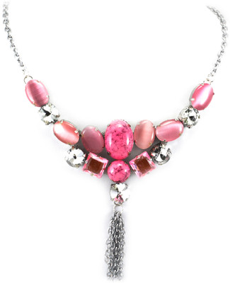 32% OFF on Aara Arts Trendy Pink Alloy, Acrylic Necklace