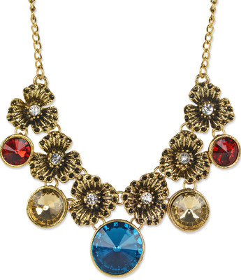 50% OFF on Fayon Multicolour Gemstone Alloy Necklace