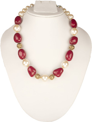 Saincher Jewellers Quartz 22K Yellow Gold Plated Alloy Necklace Saincher Jewellers Quartz 22K Yellow Gold Plated Alloy Necklace