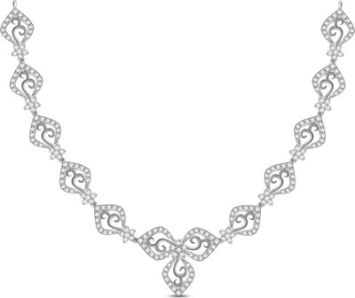 50% OFF on Ciemme 6.71 Ct Fashionable Cubic Zirconia Sterling Silver Necklace