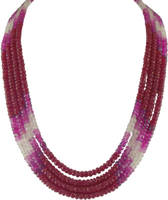 20% OFF on Jpearls Shaded Cz Ruby, Pearl Alloy Necklace 20% OFF on Jpearls Shaded Cz Ruby, Pearl Alloy Necklace