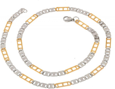 62% OFF on The Jewelbox White Gold Plated Stainless Steel Chain