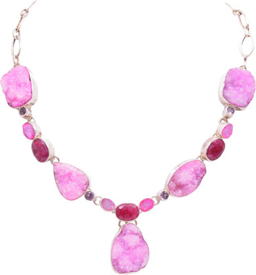 34% OFF on Rubera Tourmaline Silver Necklace