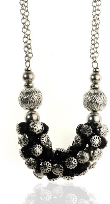 45% OFF on Trendy Baubles Rhodium Plated Metal Necklace