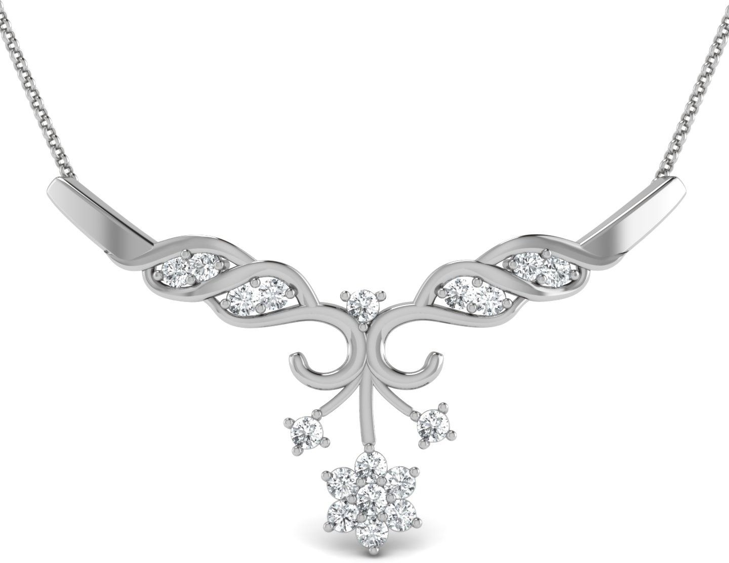 Caratlane silver necklace Clearance