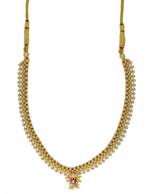 60% OFF on Womens Trendz Kolhapuri Saaj Thushi Crystal Yellow Gold Plated Alloy Necklace 60% OFF on Womens Trendz Kolhapuri Saaj Thushi Crystal Yellow Gold Plated Alloy Necklace