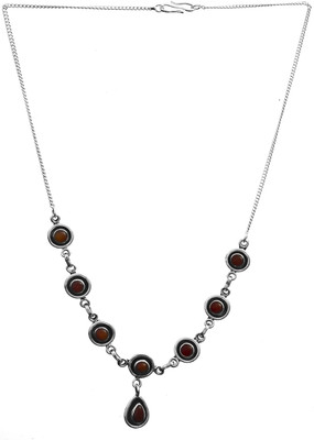 Exotic India Stylish Carnelian Sterling Silver Necklace Exotic India Stylish Carnelian Sterling Silver Necklace