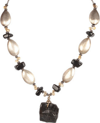 51% OFF on Sparkling Drop Citrine Stone Necklace