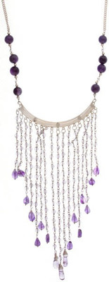 Exotic India Stylish Amethyst Sterling Silver Necklace Exotic India Stylish Amethyst Sterling Silver Necklace