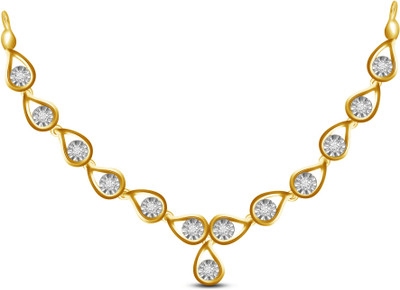 50% OFF on Ciemme 0.32 CT Pretty Pear Cubic Zirconia 18K Yellow Gold Plated Silver Necklace