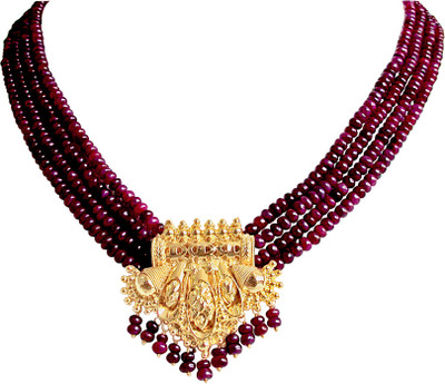 48% OFF on Surat Diamond Red Ruby Ruby Metal Necklace 48% OFF on Surat Diamond Red Ruby Ruby Metal Necklace