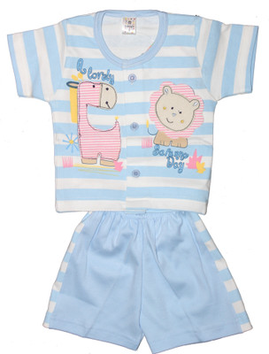 Kids Angel Baby Boy's Striped Top & Pyjama Set