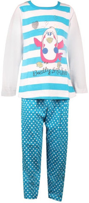 67% OFF on Jazzup Girl's Printed Top & Pyjama Set