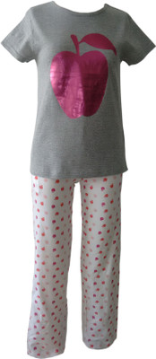 40% OFF on Sweet Dreamers Girl's Graphic Print Top & Pyjama Set