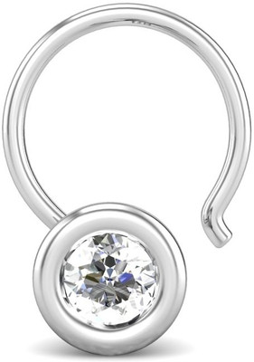 Candere Gautami Rhodium Plated White Gold Nose Ring