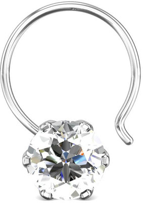 Candere Nikita Rhodium Plated White Gold Nose Ring