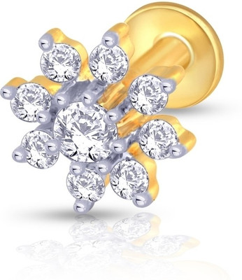 KuberBox Suru 0.14 Carat Diamond Gold Nose Stud
