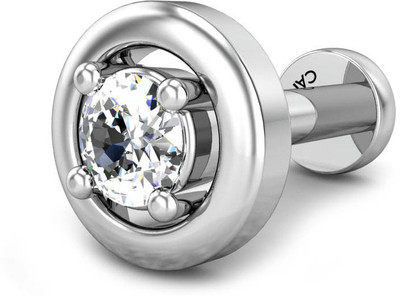 19% OFF on Candere Nisha Rhodium Plated White Gold Nose Stud