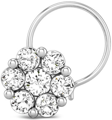 20% OFF on Candere Subhra Rhodium Plated White Gold Nose Ring