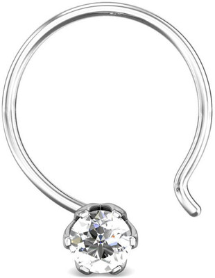 19% OFF on Candere Hita Rhodium Plated White Gold Nose Ring
