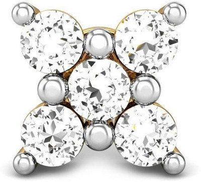 19% OFF on Candere Maitreyi Diamond Rhodium Plated Yellow Gold Nose Stud