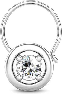 Candere Geetika Rhodium Plated White Gold Nose Ring