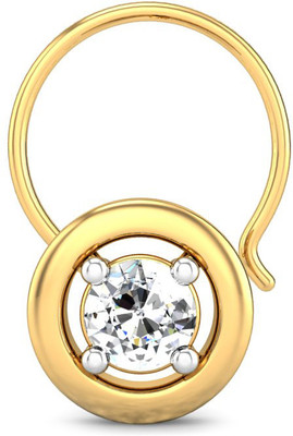 Candere Geetika Rhodium Plated Yellow Gold Nose Ring Candere Geetika Rhodium Plated Yellow Gold Nose Ring