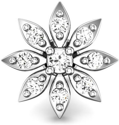 5% OFF on Candere Shelby Diamond Rhodium Plated White Gold Nose Stud