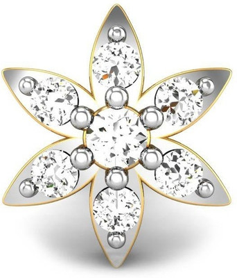 19% OFF on Candere Revathi Diamond Rhodium Plated Yellow Gold Nose Stud