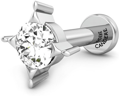Candere Trisha Rhodium Plated White Gold Nose Stud Candere Trisha Rhodium Plated White Gold Nose Stud