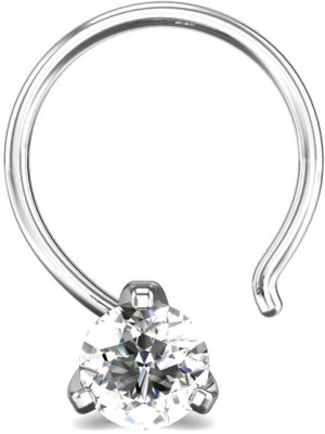 5% OFF on Candere Charlotte Diamond Rhodium Plated White Gold Nose Stud