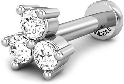 19% OFF on Candere Parinita Rhodium Plated White Gold Nose Stud