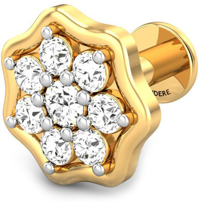 20% OFF on Candere Sumita Rhodium Plated Yellow Gold Nose Stud